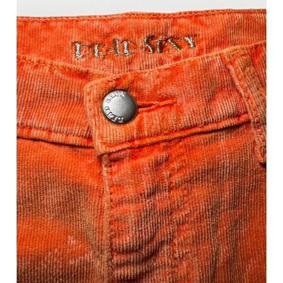 Dead Sexy Long Rusty Orange Corduroy Skirt Size Small - Picture 4 of 7